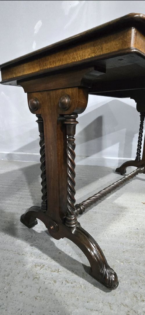 SUPERB REGENCY ROSEWOOD LIBRARY WRITING TABLE - ADDITIONAL PHOTO 10