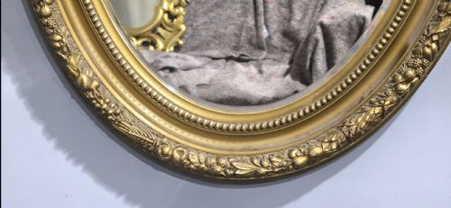 SUPER VICTORIAN GILT OVAL MIRROR - ADDITIONAL PHOTO 3