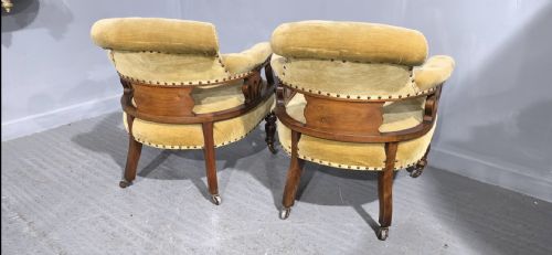 fig 1. Fine Pair Victorian Tub Chairs