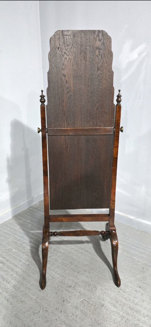 SUPER BURR WALNUT CHEVAL MIRROR - ADDITIONAL PHOTO 1