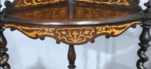 OUTSTANDING PAIR VICTORIAN CORNER STANDS - ADDITIONAL PHOTO 1