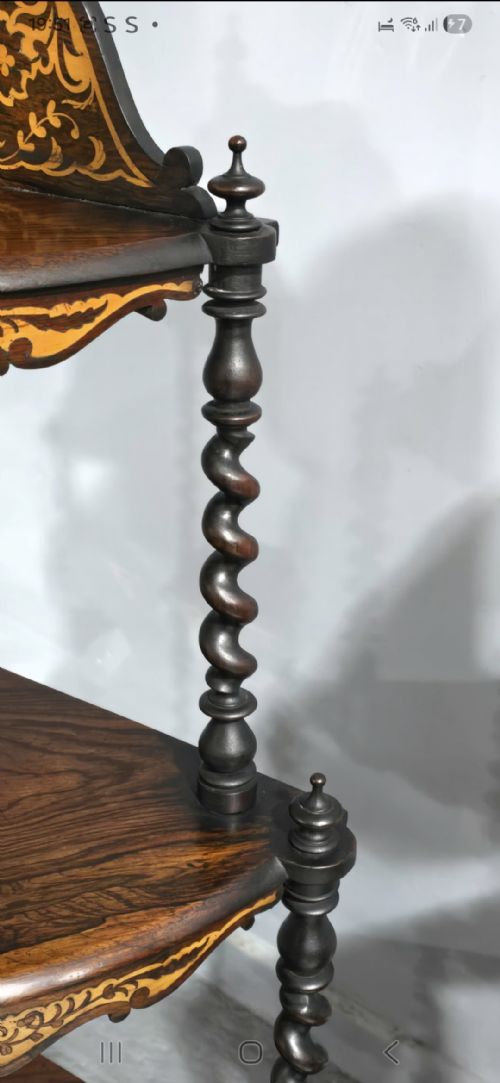 OUTSTANDING PAIR VICTORIAN CORNER STANDS - ADDITIONAL PHOTO 2