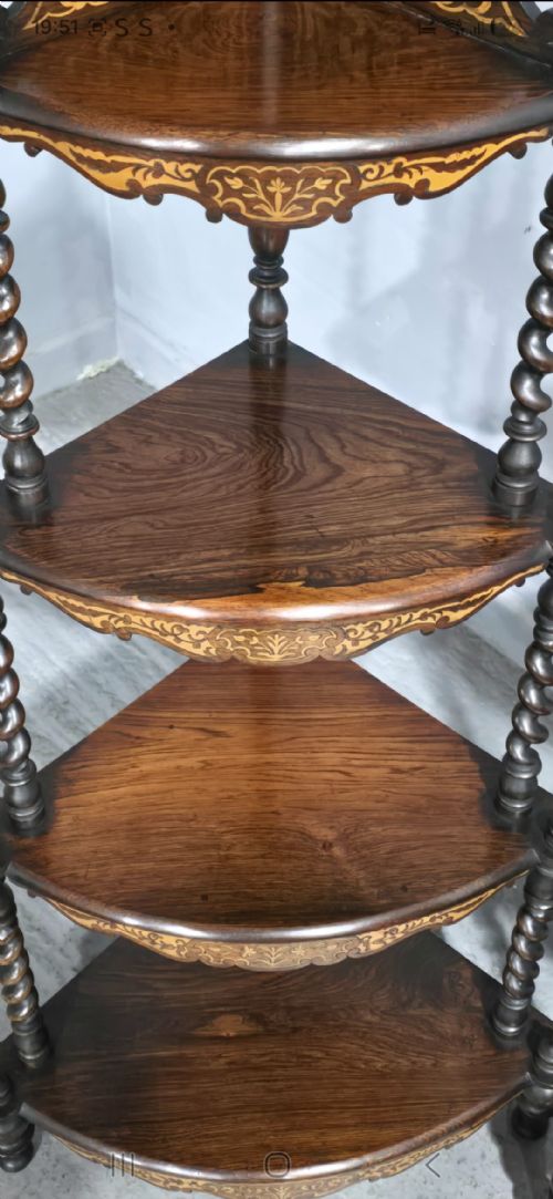 OUTSTANDING PAIR VICTORIAN CORNER STANDS - ADDITIONAL PHOTO 4