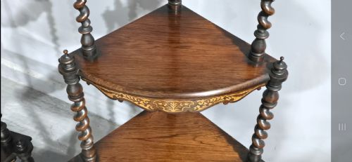 OUTSTANDING PAIR VICTORIAN CORNER STANDS - ADDITIONAL PHOTO 5