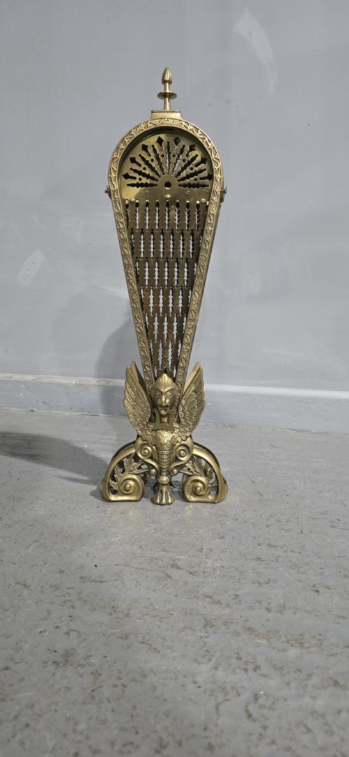 BRASS PEACOCK FIRE SCREEN - ADDITIONAL PHOTO 7