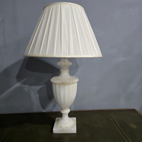 LARGE ALABASTER TABLE LAMP