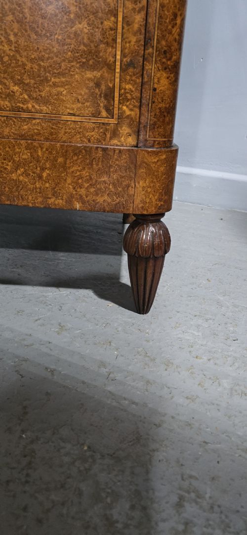SUPERB FRENCH AMBOYNA COMMODE CHEST OF DRAWERS - ADDITIONAL PHOTO 4
