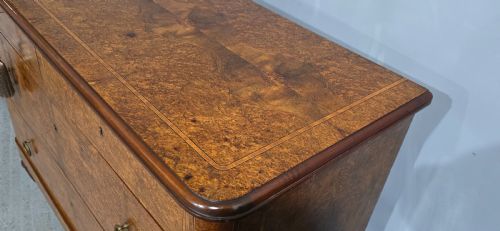 SUPERB FRENCH AMBOYNA COMMODE CHEST OF DRAWERS - ADDITIONAL PHOTO 9