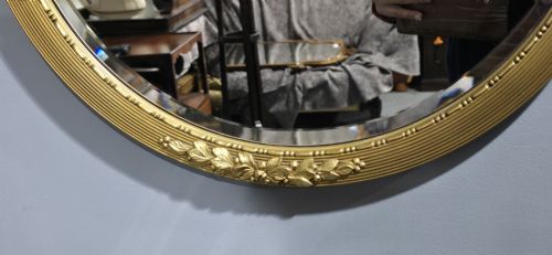 FINE EDWARDIAN ROUND GILT MIRROR - ADDITIONAL PHOTO 3