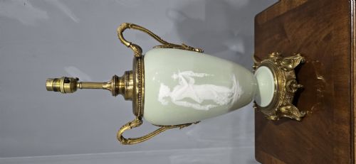 fig 1. Large French Pate-Sur-Pate Table Lamp