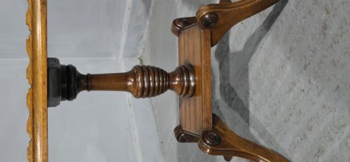 PAIR ENGLISH WALNUT INLAID WINE TABLES - ADDITIONAL PHOTO 3