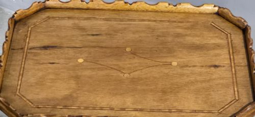 PAIR ENGLISH WALNUT INLAID WINE TABLES - ADDITIONAL PHOTO 8