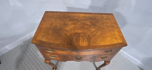 BURR WALNUT QUEEN ANNE LOW BOY - ADDITIONAL PHOTO 5