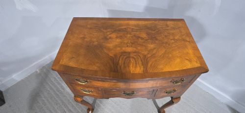 BURR WALNUT QUEEN ANNE LOW BOY - ADDITIONAL PHOTO 6