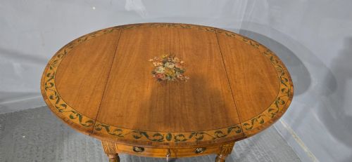 TOP QUALITY PAINTED SATINWOOD PEMBROKE TABLE - ADDITIONAL PHOTO 3