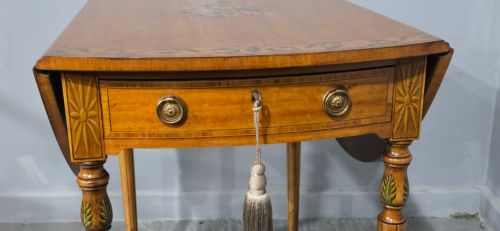 TOP QUALITY PAINTED SATINWOOD PEMBROKE TABLE - ADDITIONAL PHOTO 14