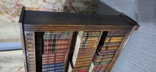SOLID OAK OPEN ADJUSTABLE LIBRARY BOOKCASE - ADDITIONAL PHOTO 3