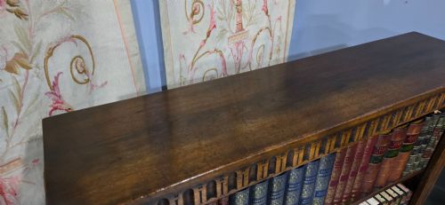 SOLID OAK OPEN ADJUSTABLE LIBRARY BOOKCASE - ADDITIONAL PHOTO 7