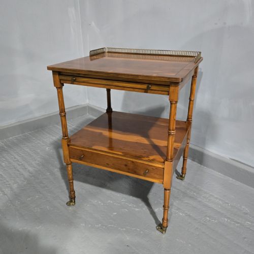 YEW WOOD LAMP TABLE