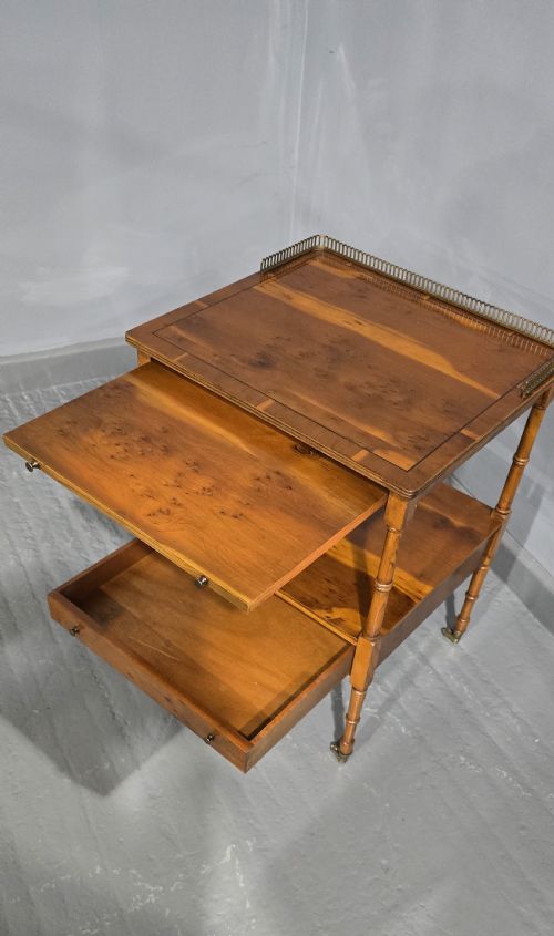 YEW WOOD LAMP TABLE - ADDITIONAL PHOTO 6