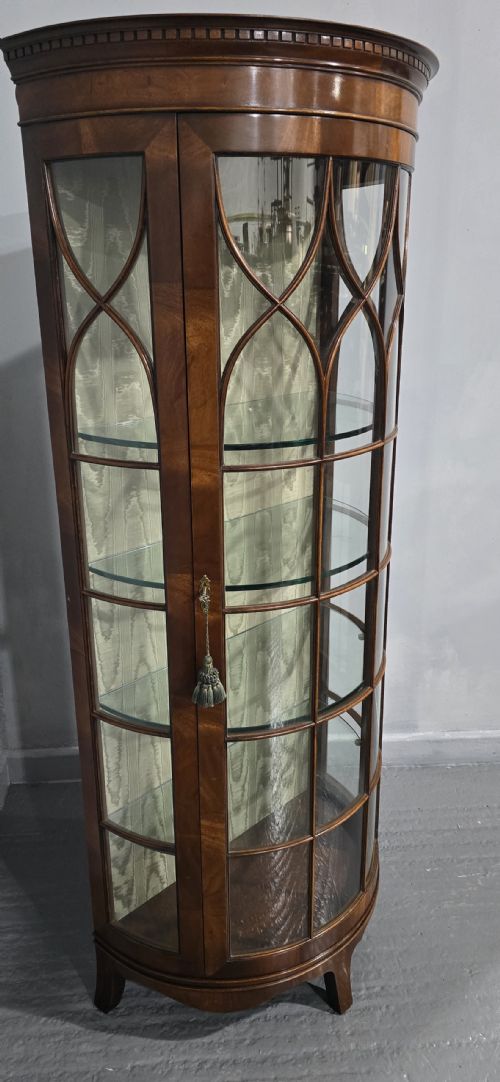 fig 1. Outstanding Demi Lune Mahogany Display Cabinet