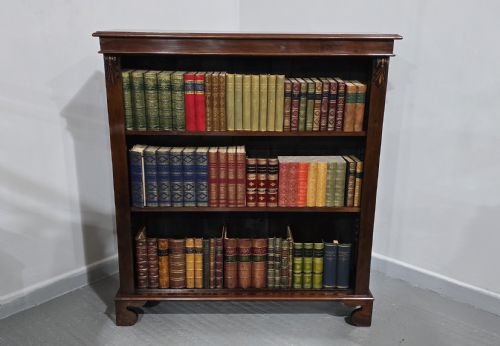 VICTORIAN MAHOGANY OPEN ADJUSTABLE LIBRARY BOOKCASE - ADDITIONAL PHOTO 6