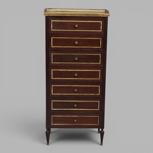 Superb French Empire Bank of Drawers