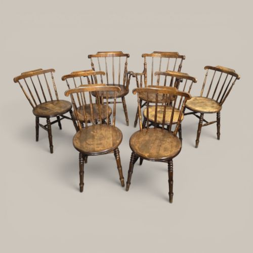 SUPER SET EIGHT KITCHEN FARMHOUSE CHAIRS
