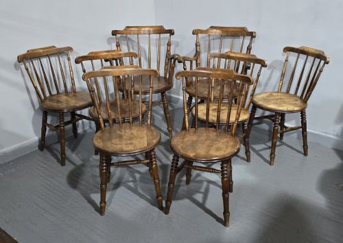 SUPER SET EIGHT KITCHEN FARMHOUSE CHAIRS - ADDITIONAL PHOTO 1