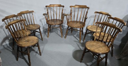 SUPER SET EIGHT KITCHEN FARMHOUSE CHAIRS - ADDITIONAL PHOTO 3