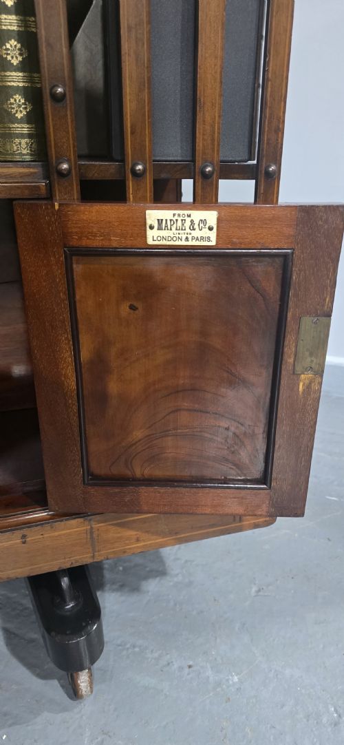 MAHOGANY REVOLVING BOOKCASE BY MAPLES - ADDITIONAL PHOTO 8