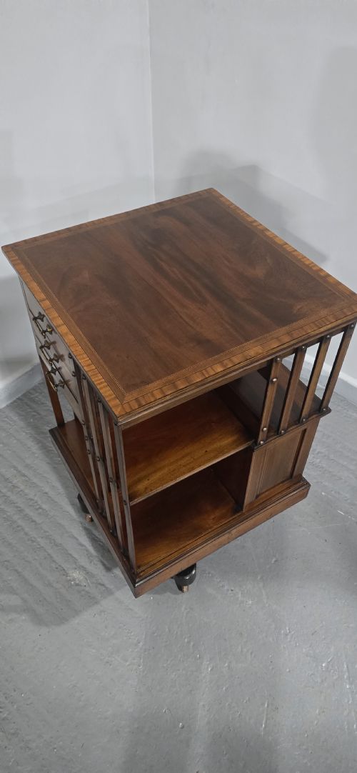 MAHOGANY REVOLVING BOOKCASE BY MAPLES - ADDITIONAL PHOTO 10