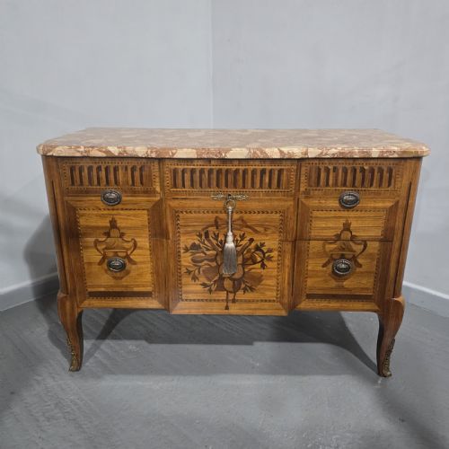 SUPERB FRENCH INLAID COMMODE CHEST OF DRAWERS - ADDITIONAL PHOTO 1