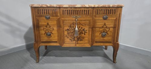 SUPERB FRENCH INLAID COMMODE CHEST OF DRAWERS - ADDITIONAL PHOTO 3