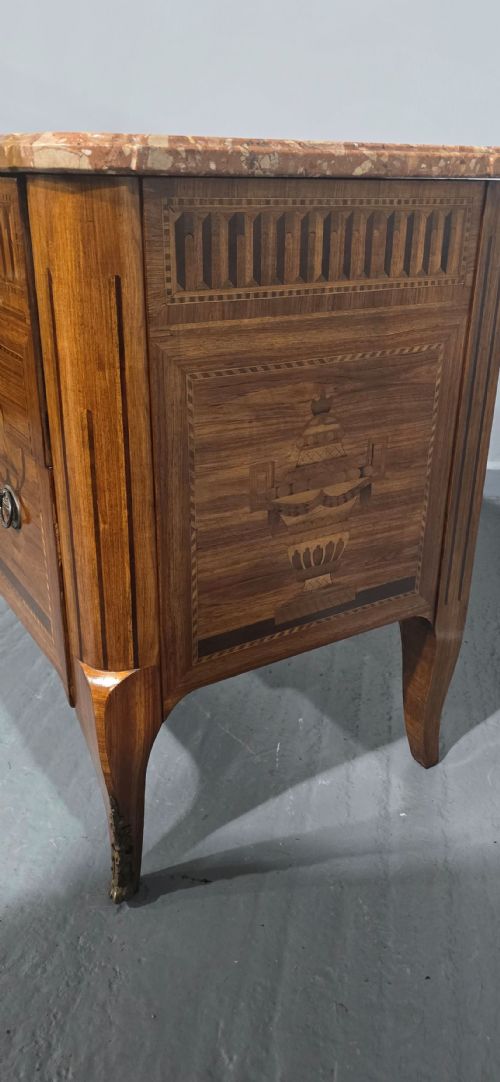 SUPERB FRENCH INLAID COMMODE CHEST OF DRAWERS - ADDITIONAL PHOTO 5