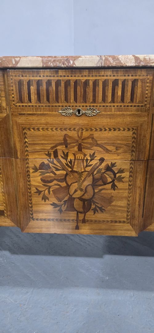 SUPERB FRENCH INLAID COMMODE CHEST OF DRAWERS - ADDITIONAL PHOTO 9