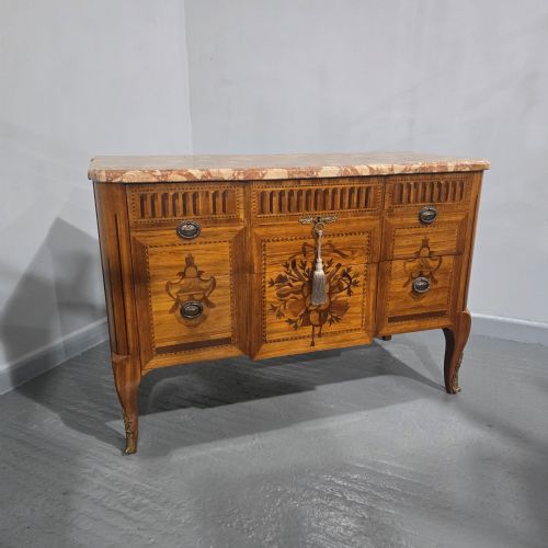 SUPERB FRENCH INLAID COMMODE CHEST OF DRAWERS - ADDITIONAL PHOTO 2