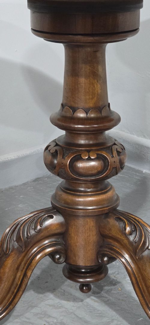 VICTORIAN WALNUT SWIVEL LIBRARY TABLE - ADDITIONAL PHOTO 4
