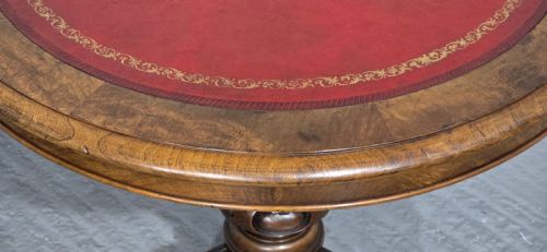 VICTORIAN WALNUT SWIVEL LIBRARY TABLE - ADDITIONAL PHOTO 7