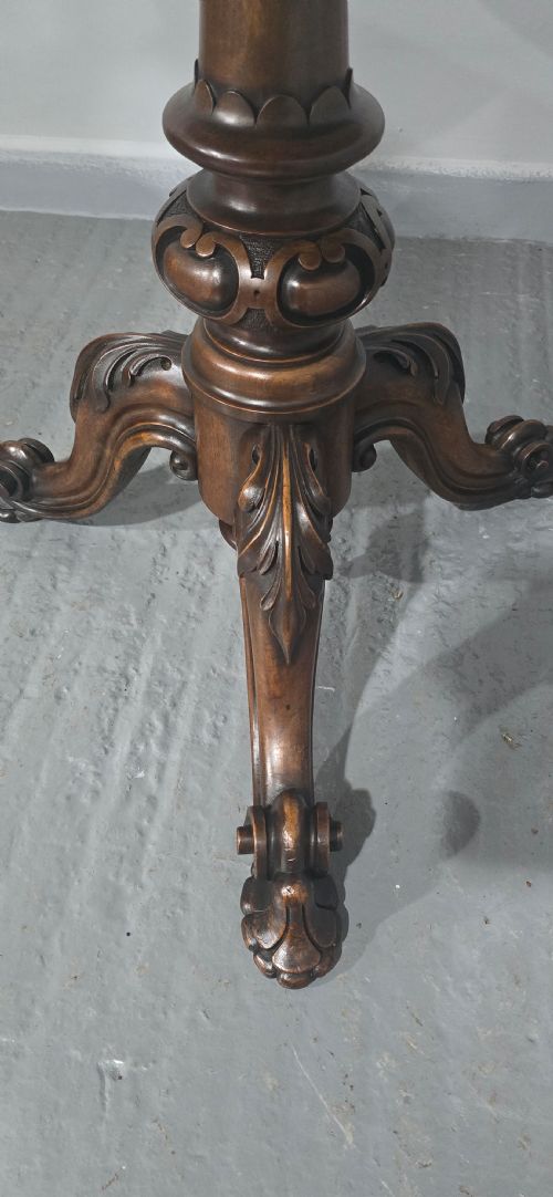 VICTORIAN WALNUT SWIVEL LIBRARY TABLE - ADDITIONAL PHOTO 9