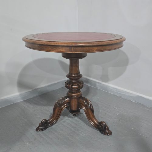 VICTORIAN WALNUT SWIVEL LIBRARY TABLE - ADDITIONAL PHOTO 1