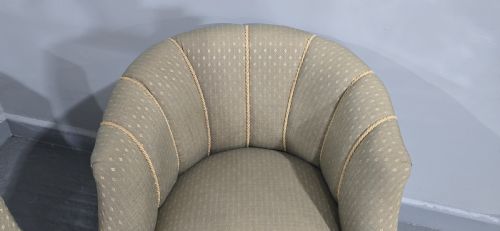 FINE PAIR FRENCH WALNUT TUB CHAIRS - ADDITIONAL PHOTO 8