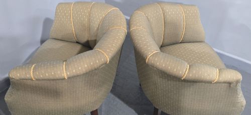 FINE PAIR FRENCH WALNUT TUB CHAIRS - ADDITIONAL PHOTO 11