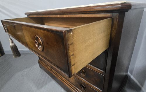 SUPERB FRENCH WALNUT COMMODE CHEST OF DRAWERS - ADDITIONAL PHOTO 7