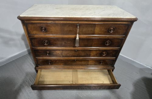 SUPERB FRENCH WALNUT COMMODE CHEST OF DRAWERS - ADDITIONAL PHOTO 11