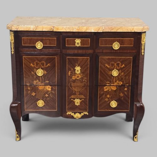 EXCELLENT QUALITY FRENCH MARQUETRY COMMODE CHEST OF DRAWERS