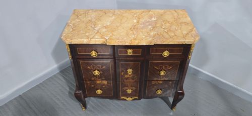 EXCELLENT QUALITY FRENCH MARQUETRY COMMODE CHEST OF DRAWERS - ADDITIONAL PHOTO 9