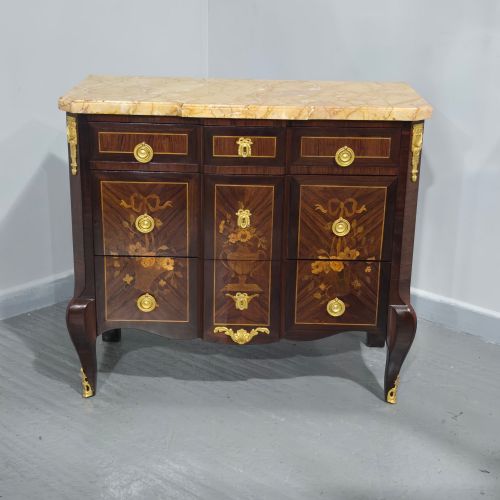 EXCELLENT QUALITY FRENCH MARQUETRY COMMODE CHEST OF DRAWERS - ADDITIONAL PHOTO 1