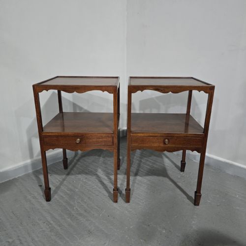 fig 1. Pair Regency Bedside Lamp Tables