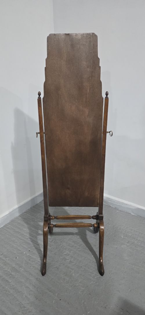 QUEEN ANNE WALNUT CHEVAL MIRROR - ADDITIONAL PHOTO 4